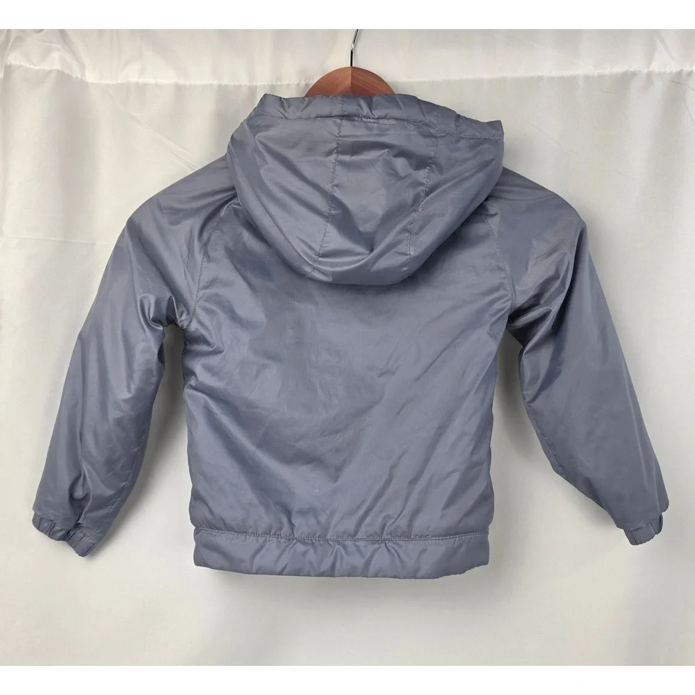Nike Windrunner Fleece Lined Hooded Jacket Grey Blue Toddler 4T 98-104cm